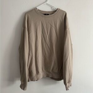 H&M Men's Crewneck Sweater in Taupe